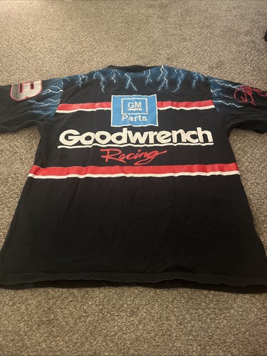 Vintage Dale Earnhardt Black Knight All Over Print NASCAR Goodwrench Racing XL - Picture 5 of 5