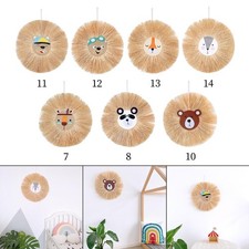 Bast Wandbehang Dekor Handgewebter Tierteppich für Schlafzimmerdekoration