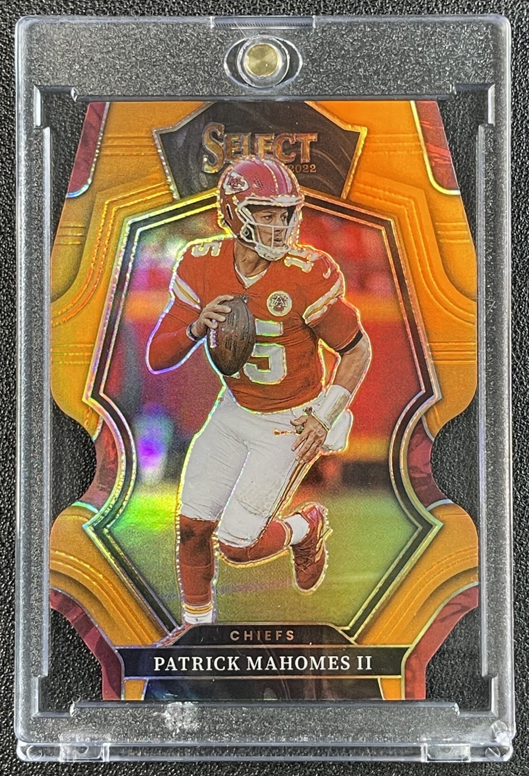 PATRICK MAHOMES II 2022 PANINI SELECT #148 ORANGE PRIZM DIE CUT PREMIER 138/199