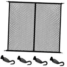 Truck Bed Cargo Net for Pickup Truck, 48”x 48” Stretchable Bungee Net with 