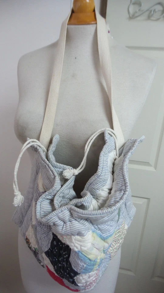 QUILTERS вязание крючком звезды дизайн на шнурке проект сумка Lt синий мульти цвет - Изображение 4 из 4