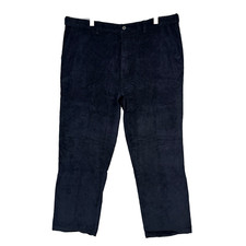 Pantaloni chino Atlantic Bay Navy in velluto a coste uomo W40 L31 chino originali