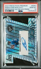 2024 Leaf Press Pass Sebastian Walcott Rookie Silver Prism /15 Auto PSA 10 Pop 1