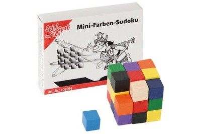 Bartl 9294 Mini-Puzzle ''Mini-Farben-Sudoku'' Knobelspiel Holz 
