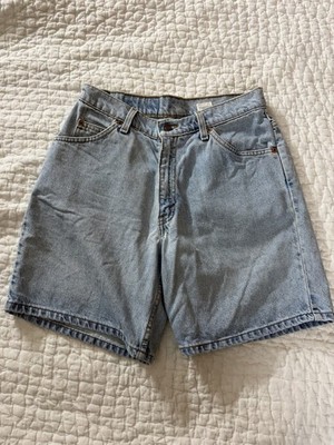 VTG Levi's 967 Denim Shorts Womens 7 Light Wash USA 90s Orange Tab High Rise