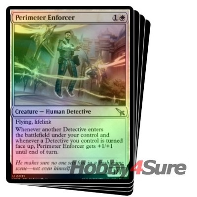 Foil Perimeter Enforcer X4 M/NM Magic: The Gathering MTG Murders At Karlov Manor