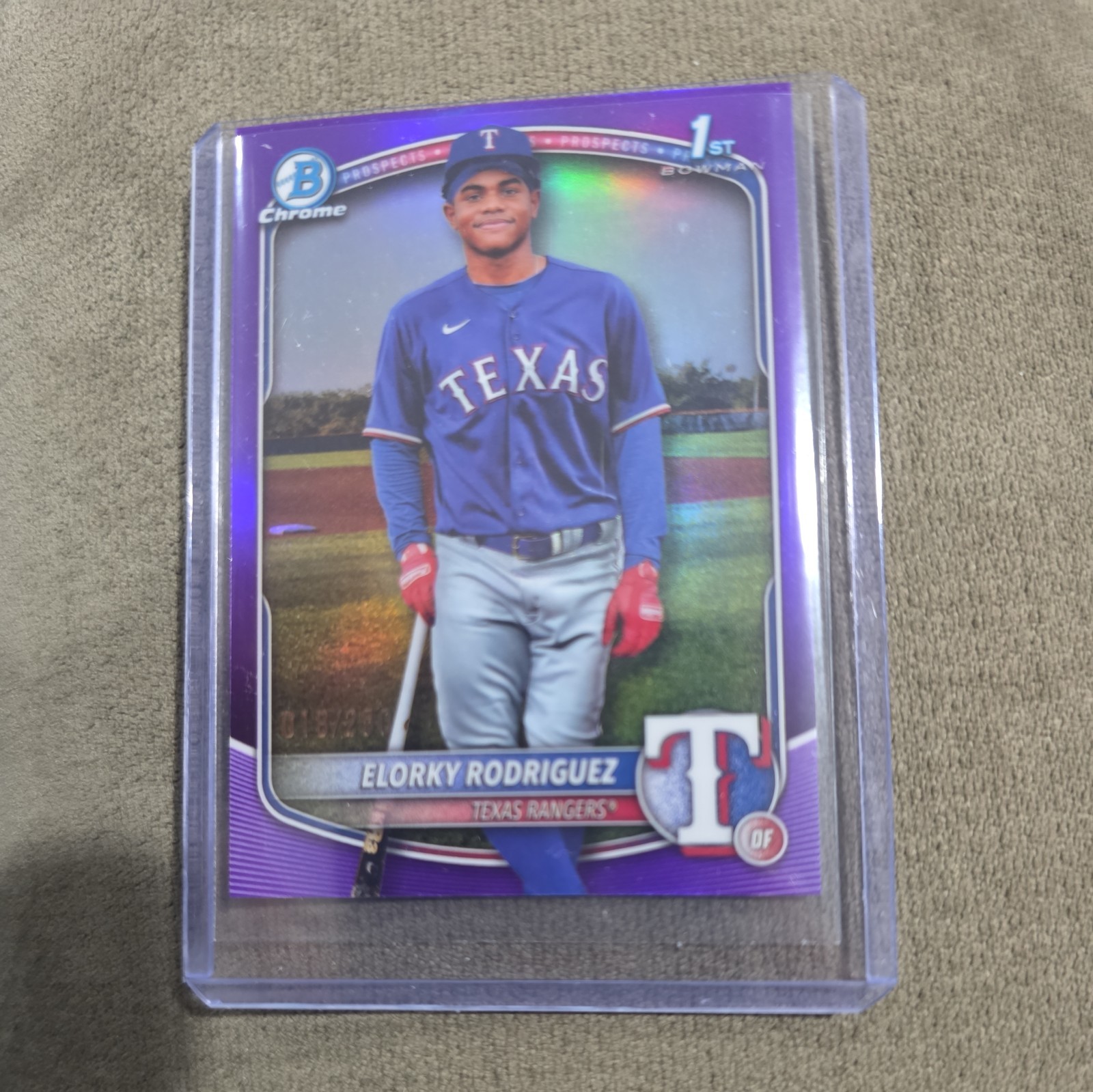 ELORKY RODRIGUEZ 2025 BOWMAN CHROME 1ST PURPLE REFRACTOR /250 