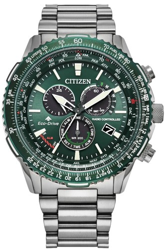 Citizen Men's Watch CB5004-59W Promaster Radio Controlled Eco-Drive Green Dial