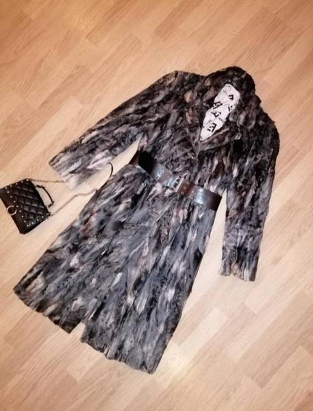 Women Bruuns Bazaar Coat Black Natural Fur 38