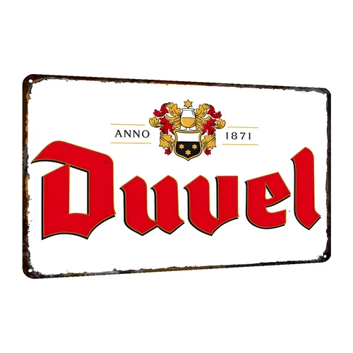 8x12 Duvel Belgian Beer Vintage Metal Tin Sign Wall Decor for Home