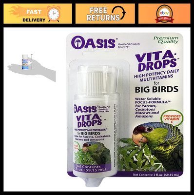 Vita Drops for Big Birds - 2 oz. Nutritional Supplement, Essential Vitamins & Mi