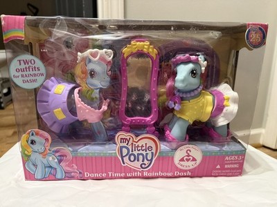 RARE 2007 My Little Pony Rainbow Dash Dance Time Dress Up Set G3 NIB COMPLETE