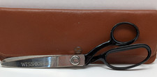 Vintage WISS Professional Pinking Shears Original Leather Case Made In USA VGUC