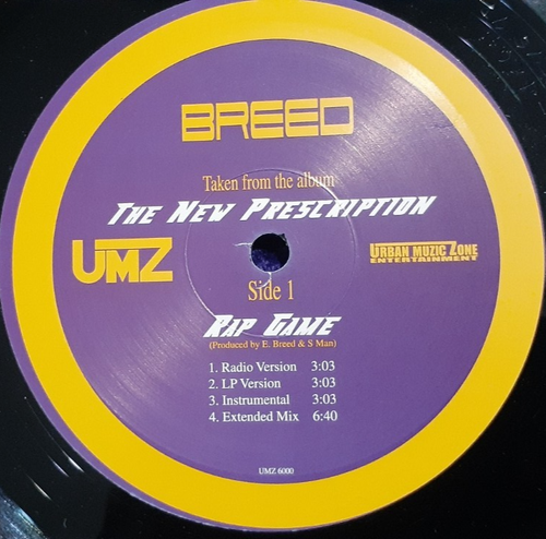 Breed Rap Game Popcorn Popper Vinyl Record Single - Picture 6 of 6