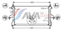 AVA Clever Choice MotorküHler WasserküHler ** Clever FIT ** FT2453 FüR Fiat Bus