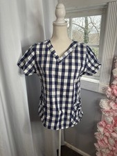 White Cross Women  s Scrub Top Size Medium