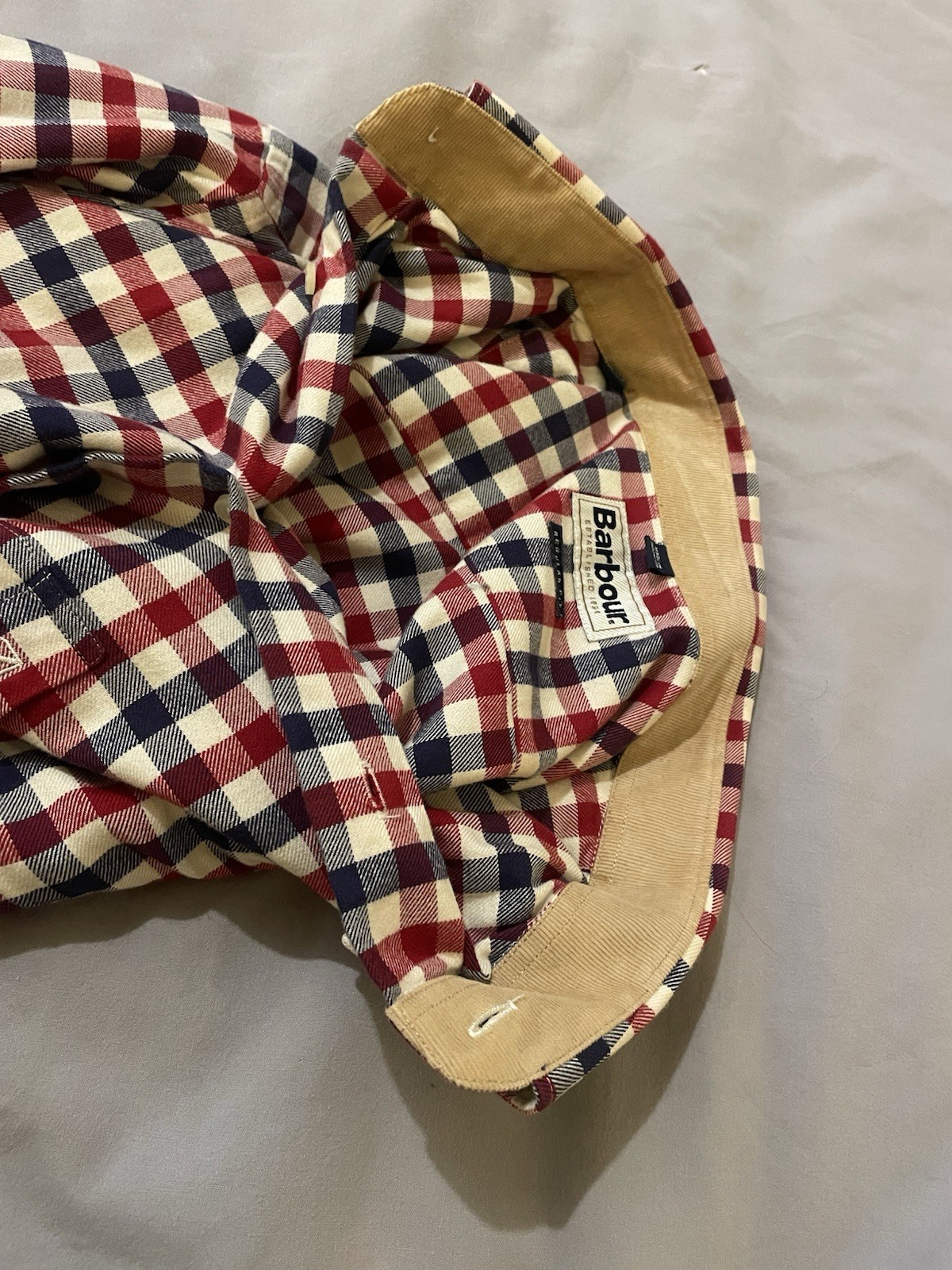 Barbour Gingham Button Down Flannel Plaid Shirt M… - image 11