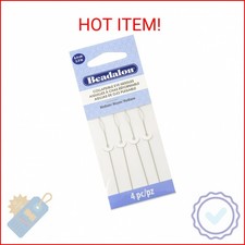Beadalon Collapsible Eye Beading Needles, Medium 0.36 mm / .014 inches Diameter,
