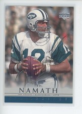 JOE NAMATH AUTO 2000 UD UPPER DECK LEGANDS ON CARD AUTOGRAPH SP JETS