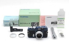 Navy Blue MINT w/ Grip Voigtlander Bessa R Film Camera 35mm F2.5 MC Lens JAPAN