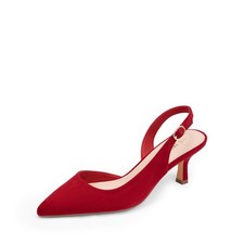 DREAM PAIRS Women's Kitten Heels Slingback Closed Pointed Toe Low Pumps...