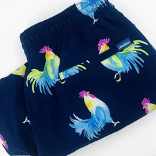 Chubbies Men’s Swim Trunks Large 5.5” Inseam Rooster Print Drawstring Liner