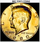 1980-P  GOLD PLATTED KENNEDY HALF VERY BEAUTFUL COIN FAST SHIPPING