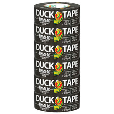 Duck Brand Max Strength Duct Tape: 1.88 in. x 35 yds. Black  6 Rolls 
