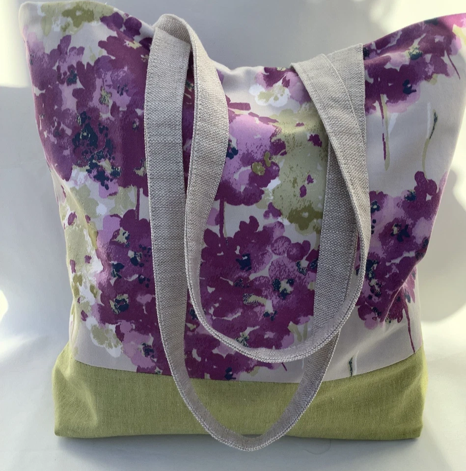 Shoulder bag Shopping bag Tote Romo Fleur Fabric Pocket Handmade in Cheshire - Image 2 of 4