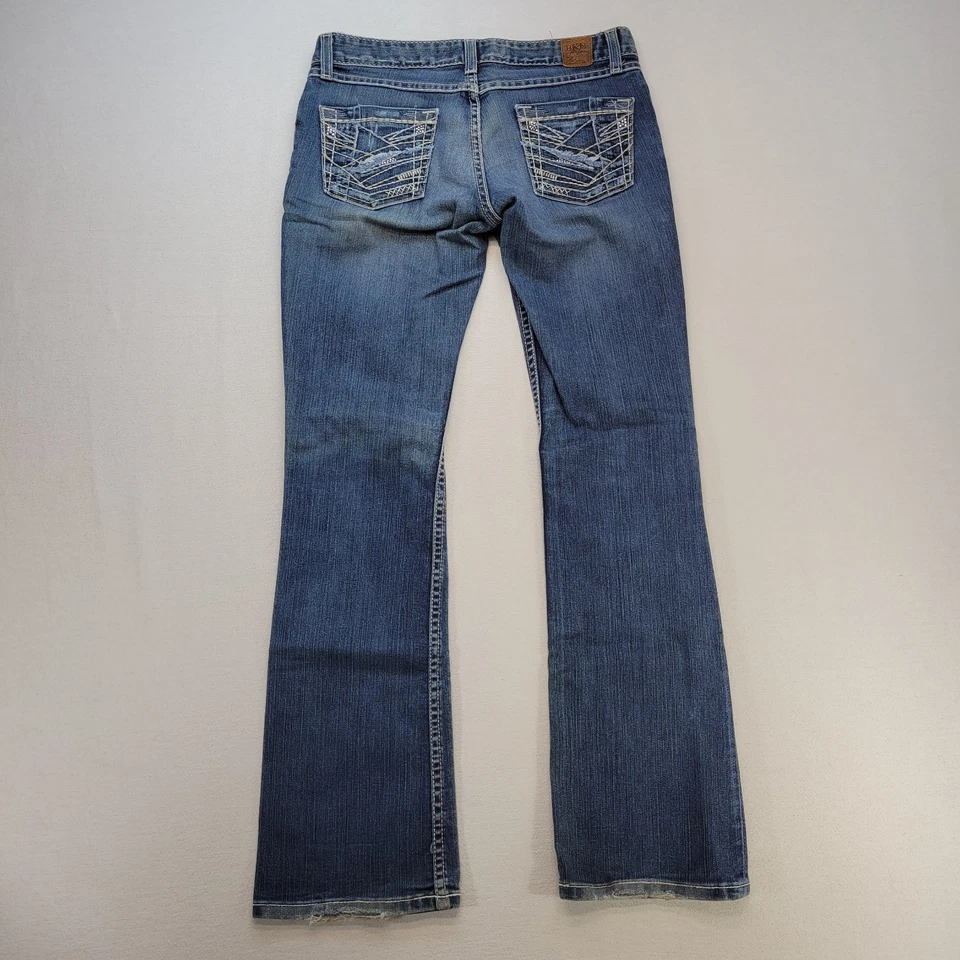 BKE Jeans Womens 27 Blue Sabrina Boot Low Rise Dark Wash Stretch Denim - Image 3 of 4