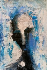 Mini Oil Painting • Expressive Figure • Abstract Emotional Art • ACEO Original