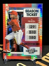 T.J. Friedl, Cincinnati Reds, 2022 Contenders Optic, Hyper, 141/299, #16