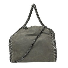 Stella McCartney Falabella Mini Tote Bag Eco Leather Light Gray 2Way Chain Women