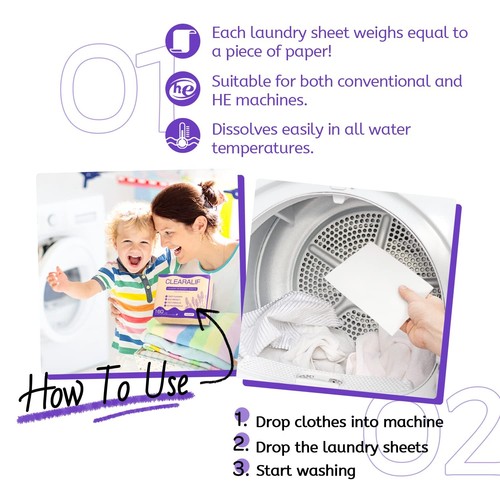 Laundry Detergent Sheets (160 Sheets), Lavender,Up to 320 Loads - Great For T... - Picture 6 of 6