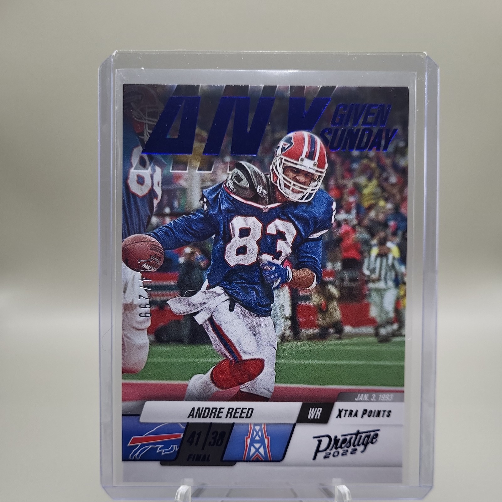 2022 Panini Prestige Any Given Sunday Xtra Points Blue Andre Reed /449 #18