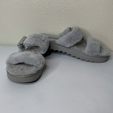 Koolaburra UGG Furr-Ah Gray Slipper Sandals Shoes Women  s Sz 8