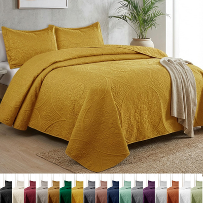 #ad #ad Luxury Cooling Comforter Bedding Set Quilted Coverlet Bedspread Bed Throw King $22.99