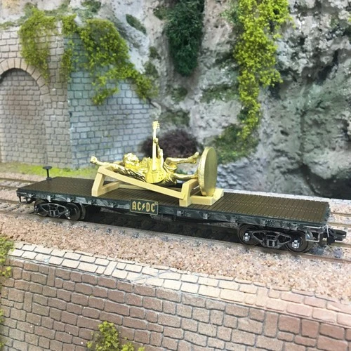 "Stiff Upper Lip" Flat Car, AC/DC - MARKLIN 48837 - HO 1/87