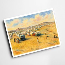 A4 PRINT - The Caravan Site, Trecco Bay, Porthcawl (a) - Vintage Art Style