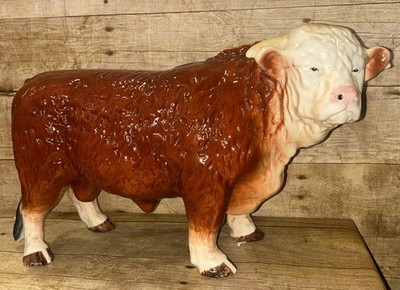 Vintage x große Keramik englische Hereford Stier Metzgerei Display Melba Ware