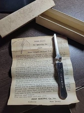 Post Electric Co. Vintage Bead Stringer and Knot Tyer in box