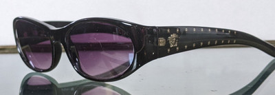 VERSACE Vintage Sport Wrap Sunglasses Made in Italy 435 Medusa Head Studs Y2K