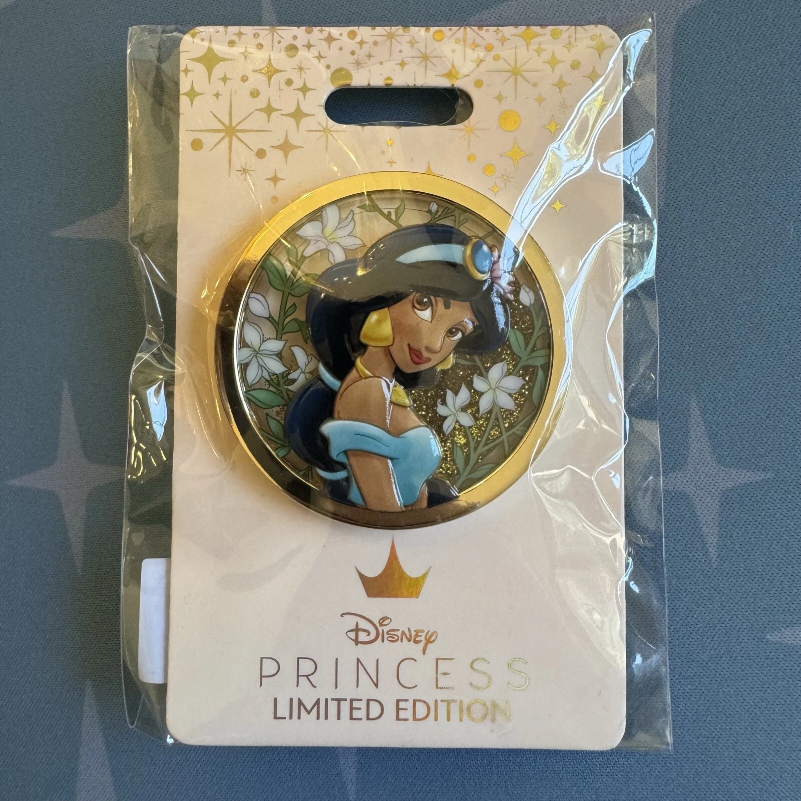 Disney D23 Expo 2024 Jasmine Princess LE 400 Glitter Pin WDI MOG Mickey Glendale