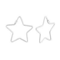 O&S Stern Creolen Ohrringe 925 Silber Geschenk Weihnachten Kreolen 2 OhrhäNger
