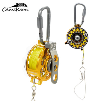CAMEKOON Fishing Stringer Live Fish Lock with Reel & Float Stainless ...