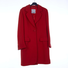 Moschino Wool Red Long Sleeved Coat Uk Size 12