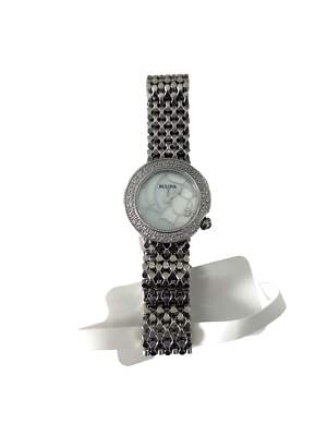 Bulova diamond accent women watch stainless steel 96R209 | eBay display picture 3