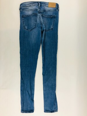 Jeans Donna Strappati Vita Alta Denim Skinny Slim Pantaloni - Foto 14