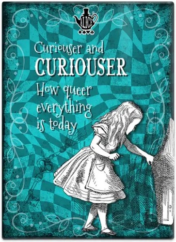 Neugieriger und Neugieriger... Alice im Wunderland Kühlschrankmagnet (Farbe) - Bild 1 von 3