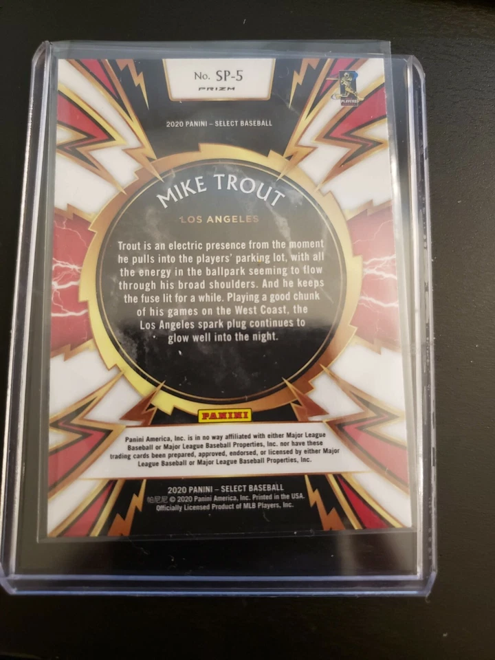 2020 Select Sparks Holo Silver #SP-5 Mike Trout - Los Angeles Angels - Image 2 of 3